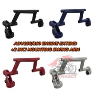 HONDA ADV150 ADV160 ENGINE EXTEND + 2 INCI ENJIN MOUNTING SWING ARM PANJANG HONDA ADV ENGINE BRACKET
