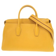 成色極佳的 Tod's 黃色皮革兩用手提包/單肩包 黃色 0569 [二手] TOD'S