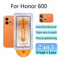 2 In 1 Honor 600 HD One-click Tempered Glass Screen Protector Dust Free Protective Protection Shockp
