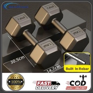 Hex Dumbbell Set 5/7.5/10KG Dumbell Gym Equipment Fitness with Metal Handle a Pair Gym Fitness