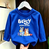 Ready Stock COD Boys Girls Autumn Long-Sleeved Tops Children Round Neck Bottoming Shirts Inner Big K