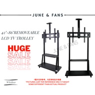 42-86 INCH TV UNIVERSAL BRACKET , MOBILE TV CART , FLOOR DISPLAY STAND MOBILE CART TV TROLLEY LCD LC
