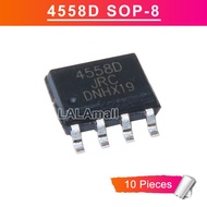 10ชิ้น4558D JRC SOP8 NJM4558D JRC4558D SOP-8 SMD Dual OP แอมป์ชิปใหม่ IC