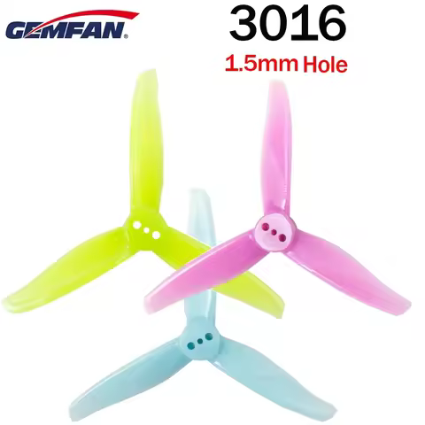 6 pairs / 12 pairs Gemfan 3016 Propeller 1.5m hole 3 inch 3-Blade CW CCW FPV Propeller Mini Props Fo