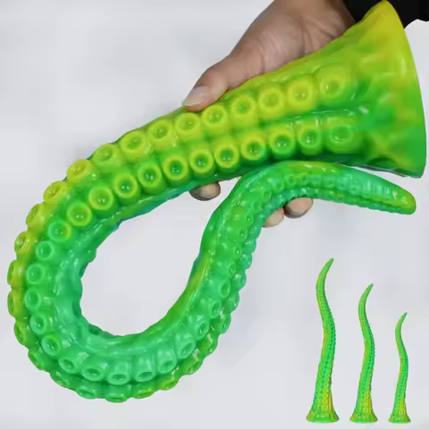 Soft Silicone Dildo Simulation Octopus Colourful Long Butt Plug Tentacle Dildo Anal Plug Male Female