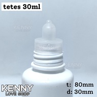 Isi 10PCS - BOTOL TETES MATA 30 ML POLOS PLASTIK PUTIH NATURAL 30ML CC 30CC PENTOL