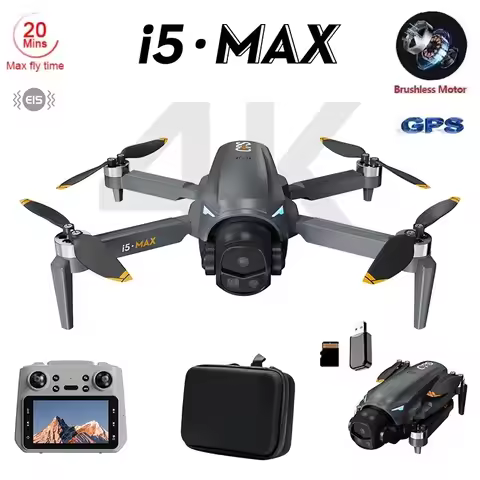 i5 MAX Drone Professional 4K HD Camera 5G WIFI GPS FPV UAV 4.5 Inches LCD Remote Control Quadcopter 