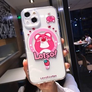 Cartoon Lovely Stitch Lotso Bear Magsafe Mobile Phone Case For iPhone 16 Pro Max 15 Pro Max 14 Pro M