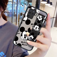 (Cartoon Case) Oppo A94 A54 A74 4G A74 5G Reno 5F ​Ultra Thin Phone Case Shockproof Mickey Mouse Casing For Girls Soft Edge Case Full Lens Protection Cover (With Wristband)