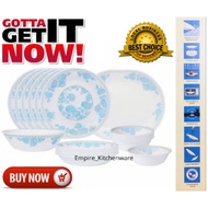 Corelle Dinner Set Gold Premier Series 20pcs Blue Hydranger | dinnerware set