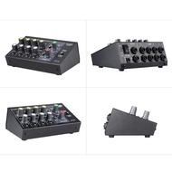 ammoon AM-228 Ultra-compact Low Noise 8 Channels Metal Mono Stereo Audio Sound Mixer with Power Adap