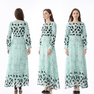 JFS.MY DRESS MUSLIMAH HIGH QUALITYPakaian Musim Bunga Retro Musim Bunga Gaya Istana Buaian Besar Besar Pakaian Wanita