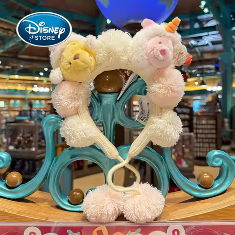 Shanghai Disneyland Winter Limited Christmas Winnie the Poodle Piglet Hair Ball Headband Disney Mick