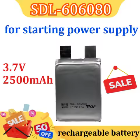 New SDL-606080 High Rate Polymer Lithium Battery Cell 2500mAh 3.7V 60C 6mm*60mm*80mm Electronic Watc