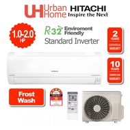 Hitachi AirCond R32 Standard Inverter Air Conditioner (1.0HP / 1.5HP / 2.0HP) RAS-XH10CKM / XH13CKM / XH18CKM
