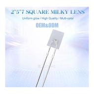 A238 LED Square 2x5x7mm Square Cube Light Flat Flat Square Lamp Diffused