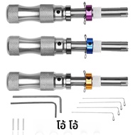 7 Pins Tubular Lock Pick ชุดเครื่องมือชุดสแตนเลสสําหรับผู้เริ่มต้นและช่างทํากุญแจ Pro สําหรับหยิบ Tu
