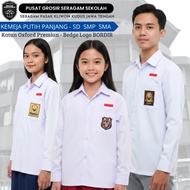 KEMEJA Long White Shirt for Elementary, Middle, and High School Uniforms, College, and Work, Plain W