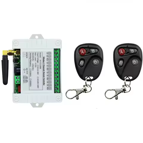 Universal Wireless Remote Control DC 12V 24V 36V 4CH 10A Relay Receiver Module RF Switch Remote Cont