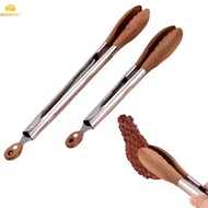 <RedhotS> Cooking Tongs, Walnut Wood Tongs, Cooking Tongs, Stainless Steel Non-Slip Walnut Salad Ton