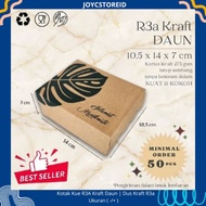 R3A Kraft Cake daun 14cm x 12cm | CAKE BOX | Snack box | Celebration Box