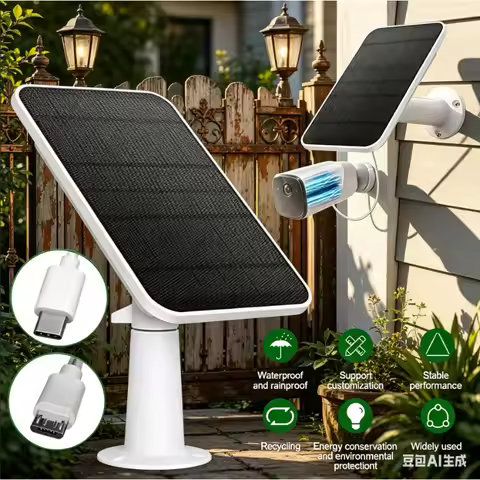 4W Solar Panel Kit for Eufy Eufycam 2/2 Pro/2C/2C Pro/E Wall Mount with 9.8ft Charging Cord