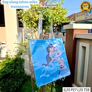 Transparent Mica Birthday Bag - 0.25 Printing Mica Birthday Bag - 27*25*28