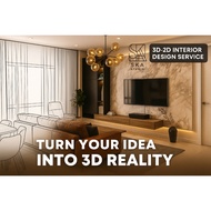 2D & 3D Interior Design Service | 3D Perspective | Layout Plan | Home Decor |