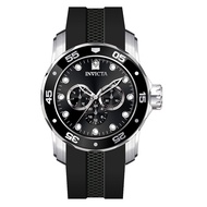 [Creationwatches] Invicta Pro Diver Scuba GMT Silicone Strap Black Dial Quartz 45721 100M Mens Watch