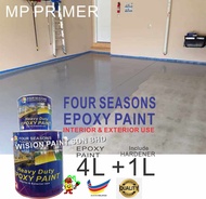 5Litre ( PRIMER EPOXY ) Paint Epoxy Floor Paint Coating ( FOUR SEASONS ) 5L (Cat Lantai Simen Epoxy)