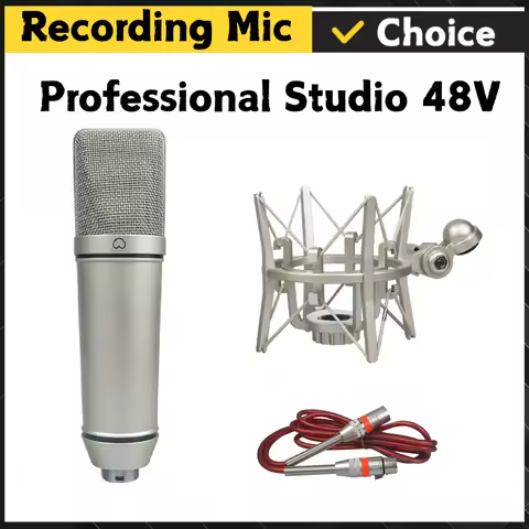 U87 Condenser Microphone Professional Cardioid Studio Mic for Recording Podcasting Voice Over Stream