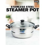 Stainless Steel Steamer-Pot 24cm ,Periuk Pengukus Tahan Karat