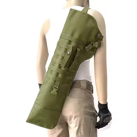 Tactical pack outdoor rifle shotgun holster M4 AK shell Molle nylon weapon hunting air gun holder co