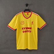 Retro 85-86 Liverpool away football short sleeved jersey