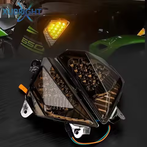Front LED Turn Signal For KAWASAKI NINJA 250 300 400 650 1000SX ZX6R ZX25R Z1000SX ER6F Motorcycle L