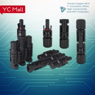MC4 T-Type Solar Connector 1 to 2 1 to 3 1 to 5 Waterproof UV Resistant PPO Housing 1000V 30A Easy I