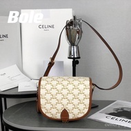 [**Original leather]Celine Celine folco triomphe Saddle bag, shoulder bag, crossbody bag, handbag