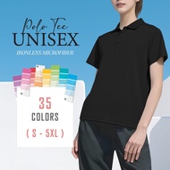 QAYRAA Jersey POLO Unisex Microfiber Shirt Plain/Size: S-5XL/Jersi Collar Kosong Sukan Sport Wanita/
