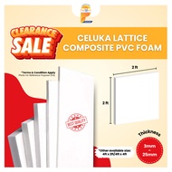 CELUKA LATTICE COMPOSITE WHITE CLC (PVC FOAM WHITE BOARD) 2FT X 2FT