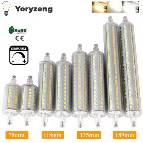 AC220V 240V Dimmable R7S LED Flood Light J78 J118 J135 J189 LED Corn Bulb Light Bulbs 78mm 118mm 135