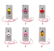 Cute Cartoon Jelly Cover Case With Keyrind Stand For Vivo X7/Y51/V3 Max/Oppo R7/R7 Plus/A53/R7S/R9/R