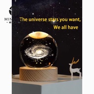 3d Crystal Ball Night Light Kids Moon Lamps Universe Earth Globe Crafts Home Desktop Decor Christmas