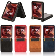 Vintage Casing for Motorola Moto Razr 60 Ultra 5G Flip Cover Razr60 5G Business Wallet Case PU Leath