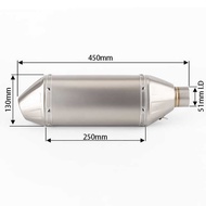ஐ 36-51 Mm Unibersal Na Muffler Scrambg Motorcycle Exhaust Crf300l Dr650 Klx250 Wr450 Motorcro