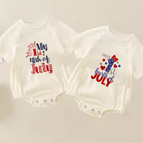 My First 4th of July Baby Bubble Romper 4th of July Boy Girl Outfit My First Fourth of July Bubble R