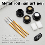 Metal Rod Nail Art Liner Brushes Gel Nail Polish Painting Nail Nail Drawing Brush Set Nail W3K3