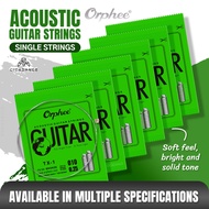 Orphee 5/10 PCS Single Acoustic Guitar String Phosphor Bronze Wound String Anti-Rust Individual E Gu