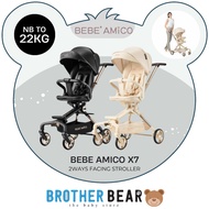 Bebe Amico X7 Premium Two Ways Facing Baby Stroller | BROTHER BEAR®