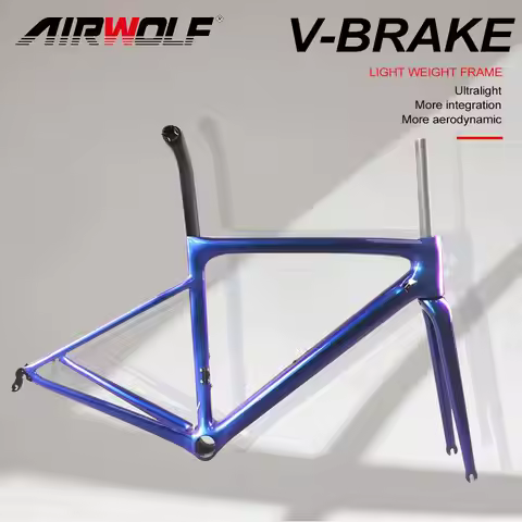 2024 Carbon Road Bike Frame Light Aero Rim Brake Bicycle Frame QR 9x100/9x130 Fully Hidden Cable Di2