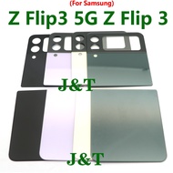 New For Samsung Galaxy Z Flip3 5G Z Flip 3 Phone Back Cover Glass Battery Housing F711 F711B F711U